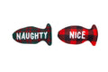 Pearhead Naughty Or Nice Christmas Cat Toy Set, Holiday Pet Owner Gift, Christmas Must Have Toy Set, Cat Teaser Toy, with Catnip Pouch, Set of 2