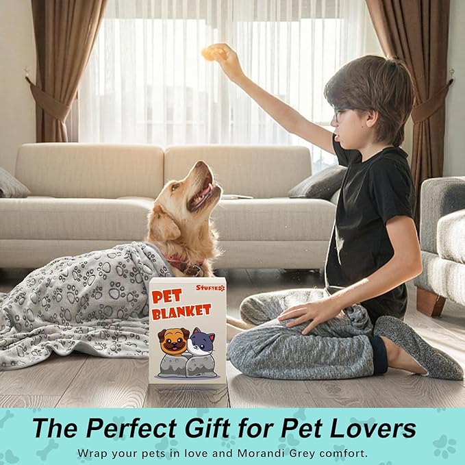Stuffed Small Dog Blanket for Puppy Cat Bed, Washable Indoor Dog Beds & Furniture, Soft 24 * 32 inches Blanket Small Pet Supplies