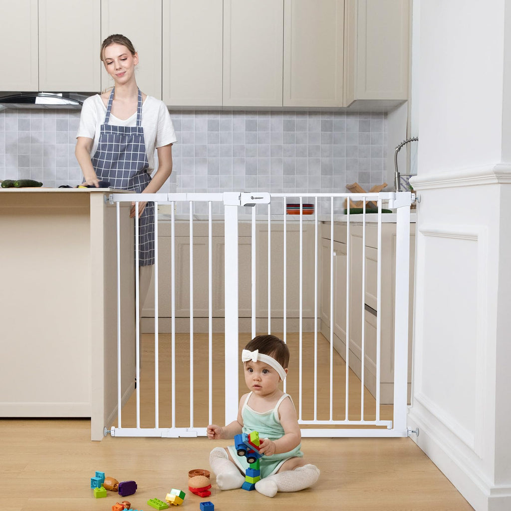 COMOMY 36" Extra Tall Baby Gate for Stairs, Fits 29.5" to 48.8" Openings
