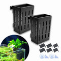 GLEFLE 2 PCS Aquarium Plant Holder Top Hanging Fish Tank Plant Pot Aquarium Planter Cups for Water Feature Decoration