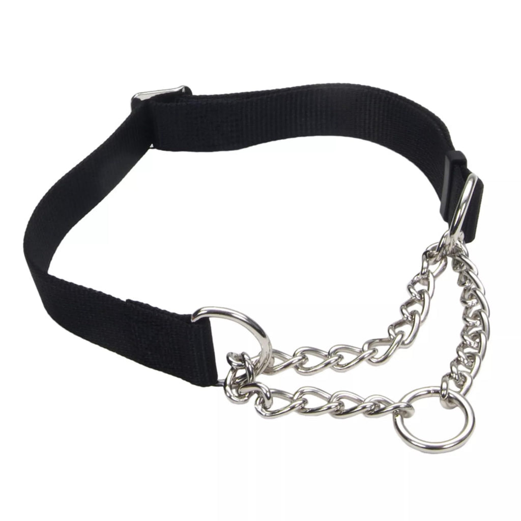Coastal Pet - Check-Choke - Adjustable Check Training Collar for Dogs, Black, 3/4" x 14"-20"