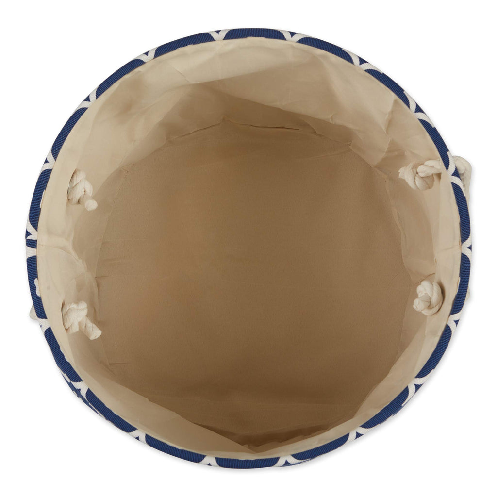 Bone Dry 6192 Pet Storage Collection Lattice Paw Print, Medium Round, Nautical Blue