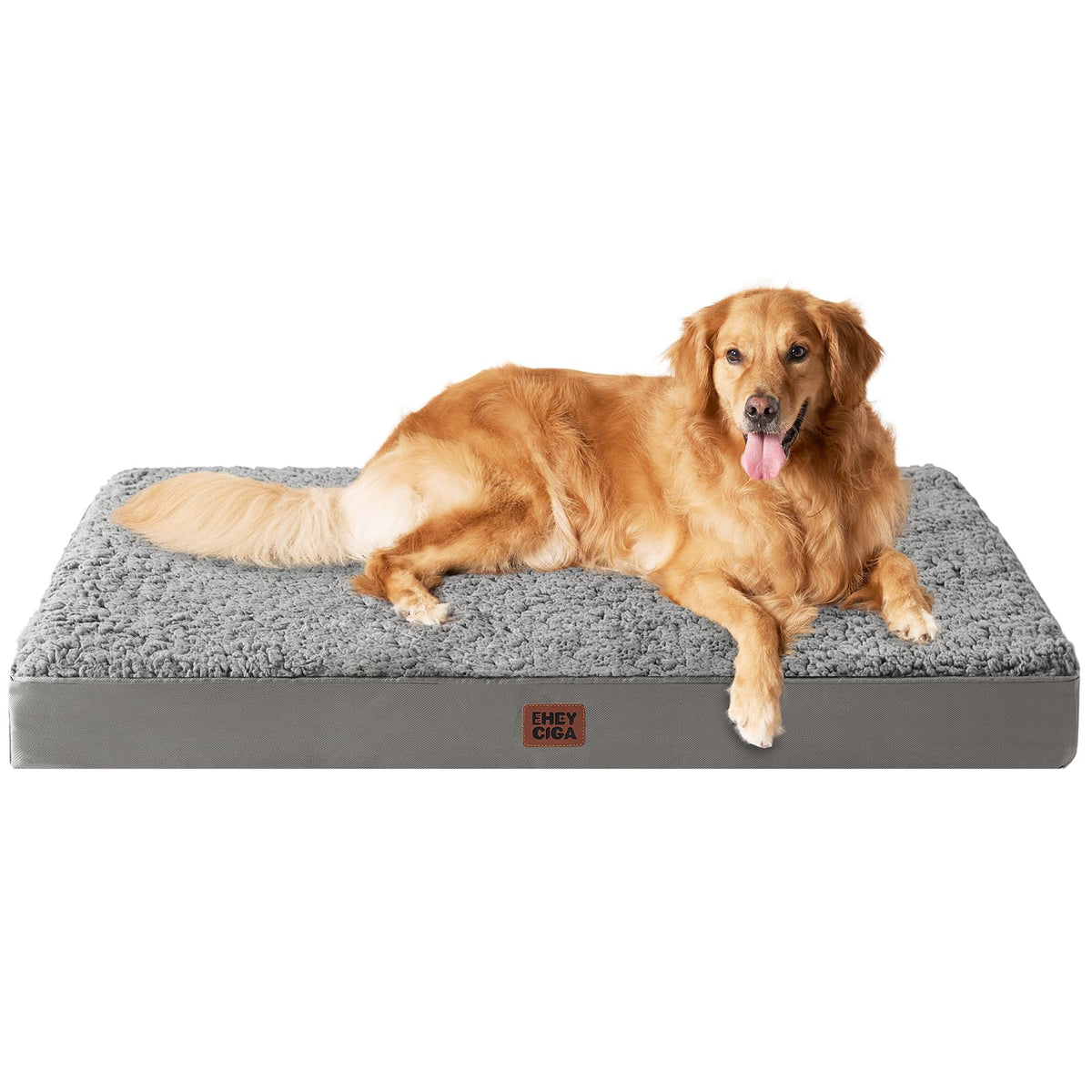EHEYCIGA Orthopedic Dog Bed Large with Removable Washable Cover, 44IN Beige