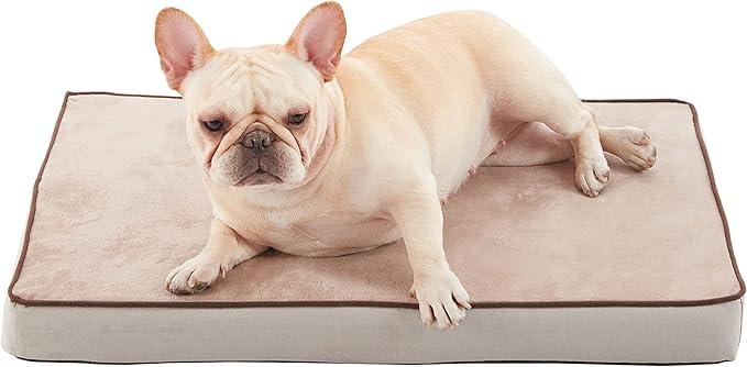 GOHOO PET Orthopedic Memory Foam Dog Bed, Cooling Dog Beds for Medium/Large Dogs -Waterproof Pet Bed for Crate with Removable Washable Cover (M(29inch,45Lbs))