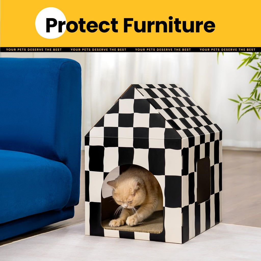 Conlun Large Cat House Scratching Pad Indoor Cave <18 lbs