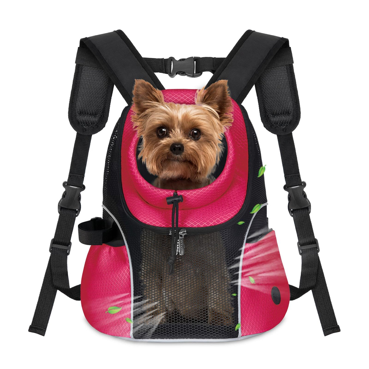 WOYYHO Pet Dog Carrier Backpack, Ventilated Mesh Small Dog Front Backpack