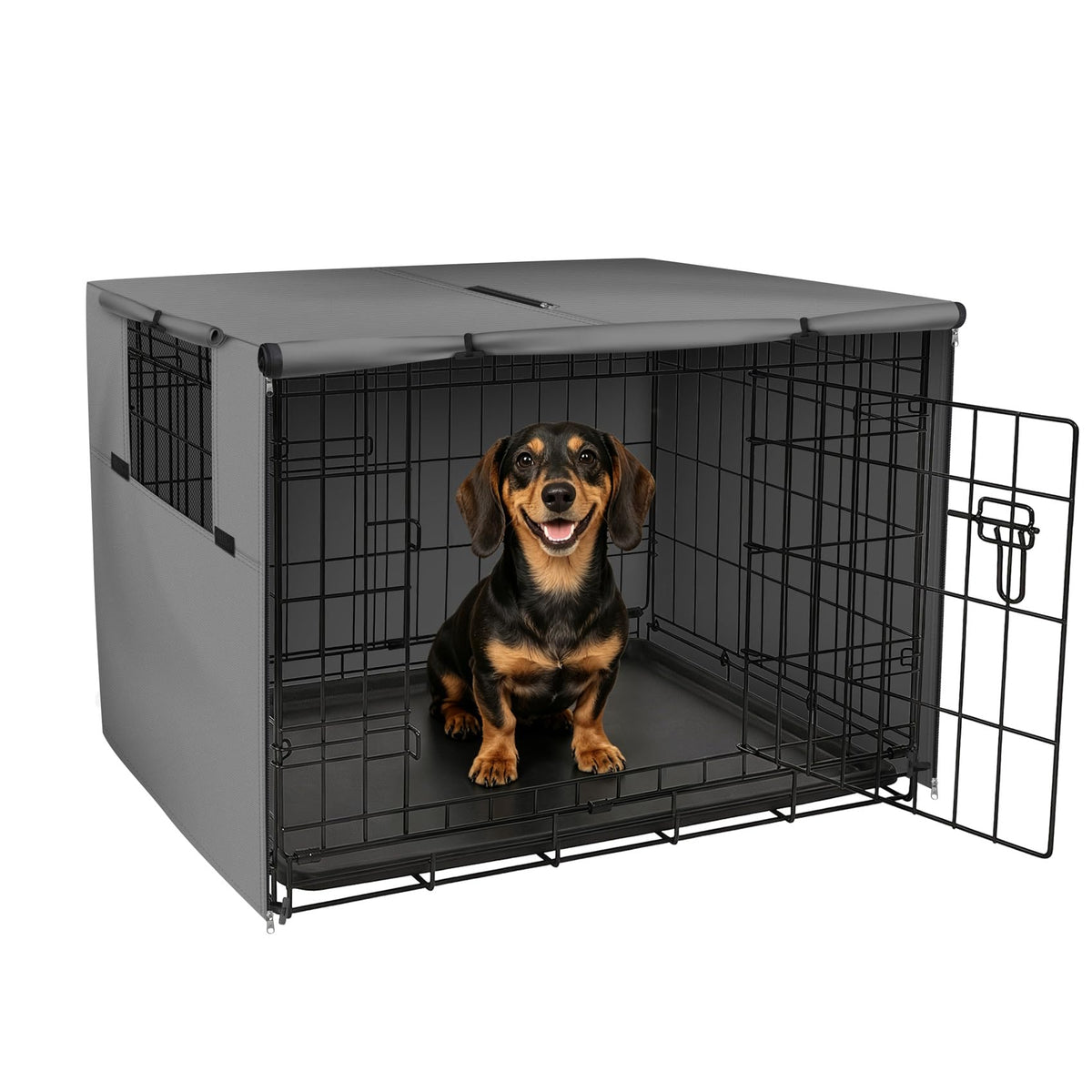 Explore Land Dog Crate Cover, 36 inches, Grey