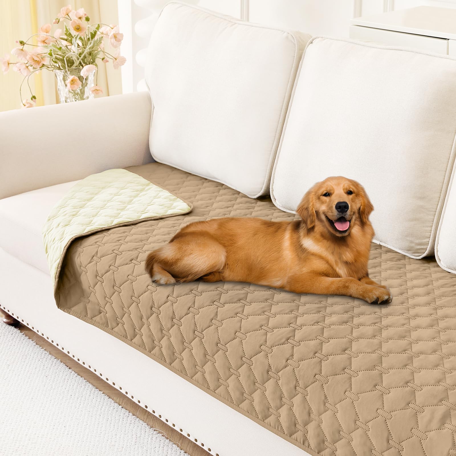 Smiry Waterproof Dog Bed Cover Blanket, Reversible Pet Blanket