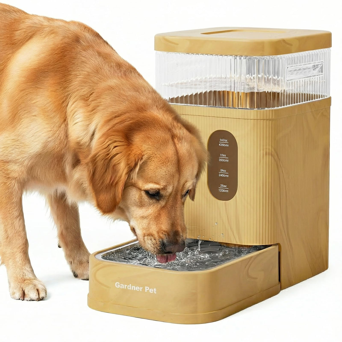 1.7 Gallon Automatic Dog Water Dispenser with Stainless Steel Bowl
