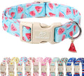 Adjustable Summer Dog Collar, Cute Watermelon Dog Collars for Puppy Small Dogs, Lightweight Quick-Release Buckle Collar for Boy&Girl Dogs XS