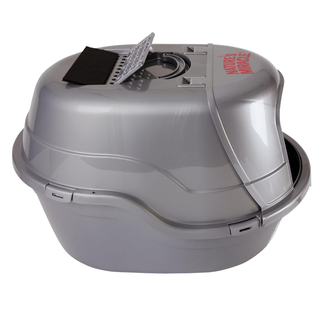 Nature's Miracle Hooded Flip Top Cat Litter Box with Charcoal Filter