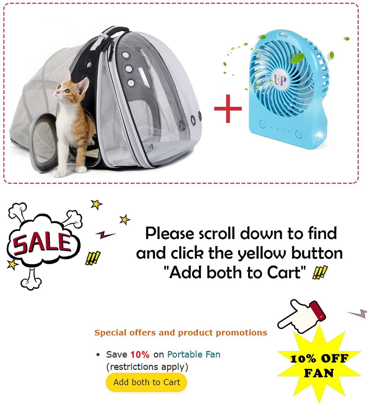 Dual Expandable Cat Backpack Carrier, Fit up to 20 lbs, Expandable Pet Carrier Backpack for Large Fat Cat and Small Puppy