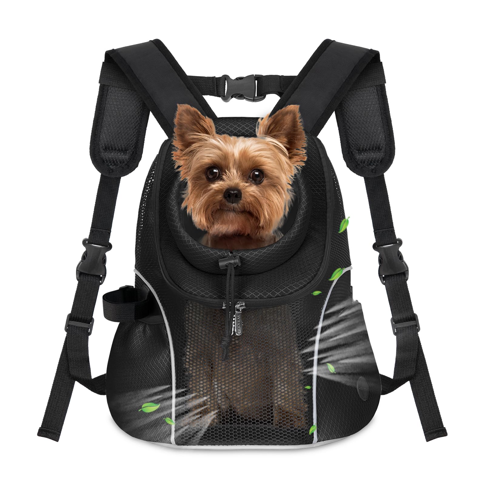WOYYHO Pet Dog Carrier Backpack, Ventilated Mesh Small Dog Front Backpack