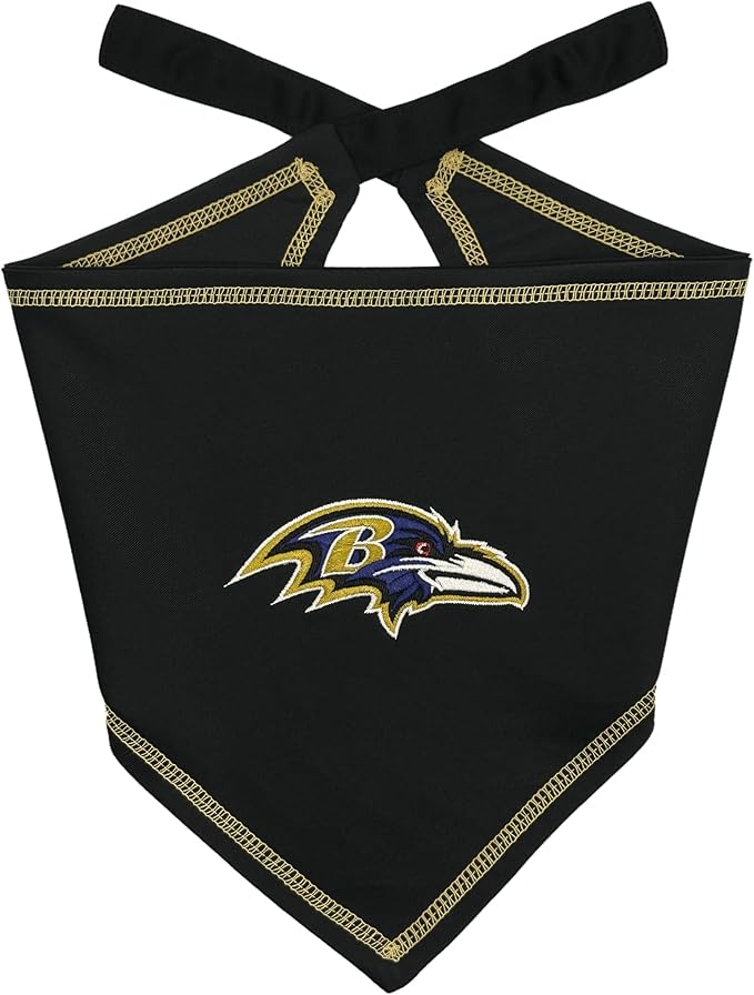 Pets First NFL Baltimore Ravens TIE Bandana, Size Small/Medium. Dog Bandana Scarf Bib for Pet Cat Dog. The Ultimate Game-Day, Party Bandana