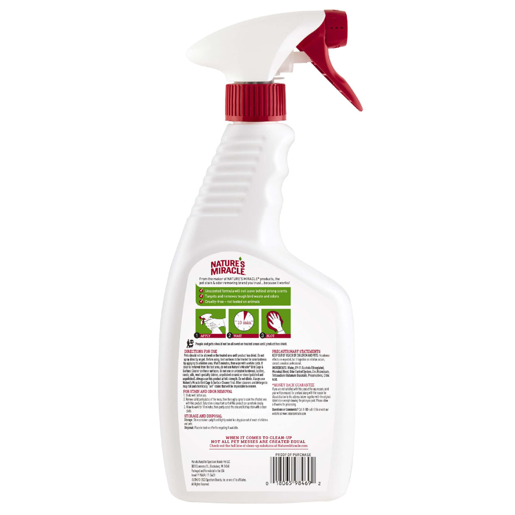 Nature's Miracle Bird Cage & Surface Cleaner, 24 oz