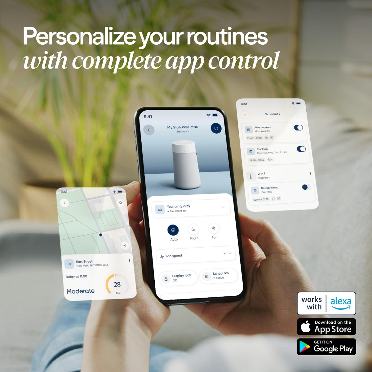 BLUEAIR Air Purifiers for Home up to 2,107 Ft², Blue 311i Max