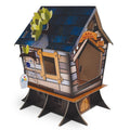 HappyCat Tree House Cat Scratcher House - Natural-Themed Cardboard Cat Playhouse, Scratch Panels, Spacious Interior & Scratch Surfaces - Sturdy Indoor Cat Activity Center