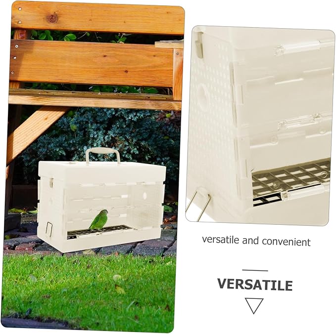 HANABASS Bird Carrier Travel Cage with Handle Portable Parrot Cage for Outdoor Trips Lightweight Bird Transportation Ventilated Small Pet Carrier 11.41 X 7.48 X 5.51 in
