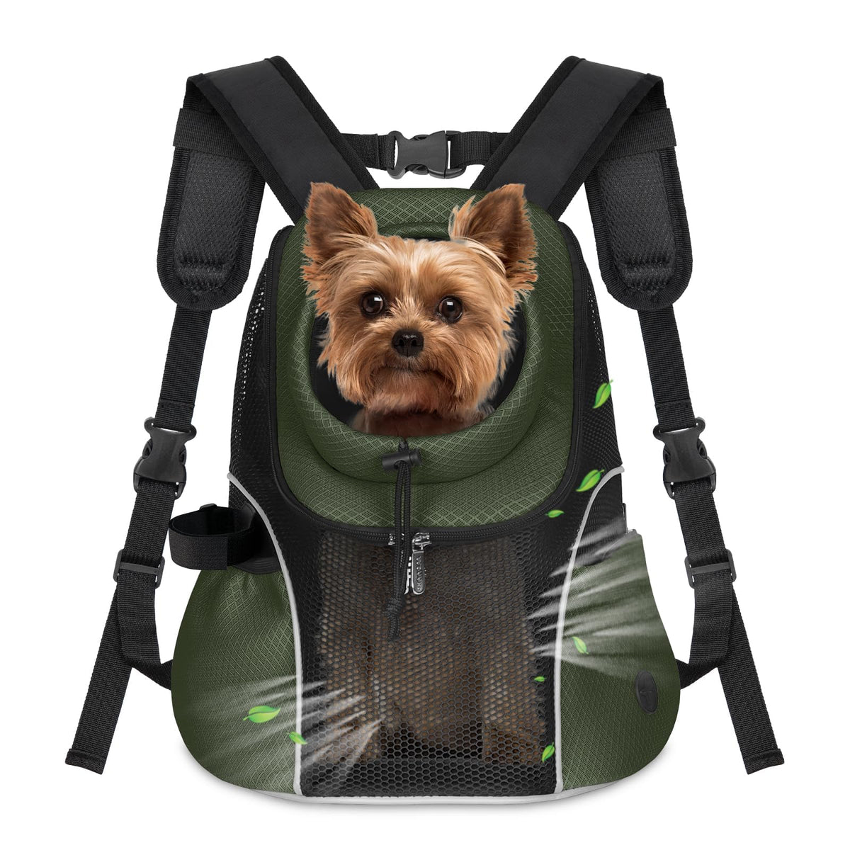 WOYYHO Pet Dog Carrier Backpack, Ventilated Mesh Small Dog Front Backpack