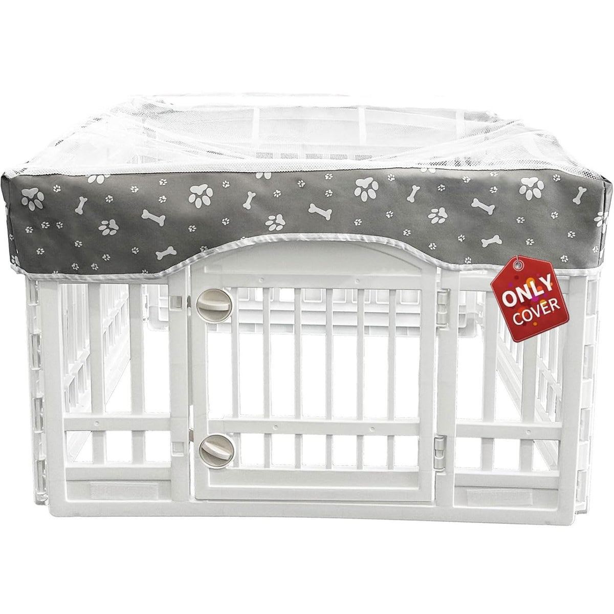 PJYuCien Square Playpen Top Cover for 24'' Width 8 Panel Pen, Black