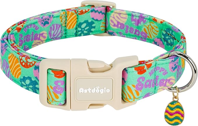 Astdogio Halloween Dog Collars, Fall Dog Collar for Dogs, Fun Multi-Color Pumpkin Dog Collars for Large Dogs, Adjustable Cotton Large Dog Collar Puppy Collar for Halloween & Thanksgiving — XS