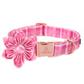 Lionheart Glory Cute Dog Collar, Pink Floral Dog Collar with Flower, Soft Adjustable Pet Collar for X-Small Dogs Puppy Girl/Boy