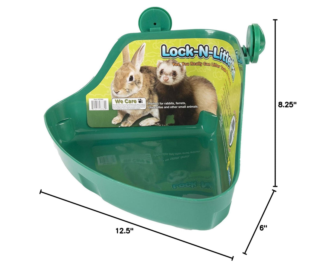 Ware Manufacturing (2 Pack) Plastic Lock-N-Litter Pan for Small Pets - Size Regular