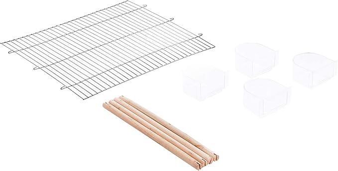 Prevue Pet Products Divided Flight Cage Durable Metal Wire Frame - L, Black