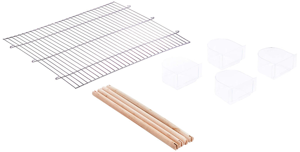 Prevue Pet Products Divided Flight Cage Durable Metal Wire Frame - L, Black