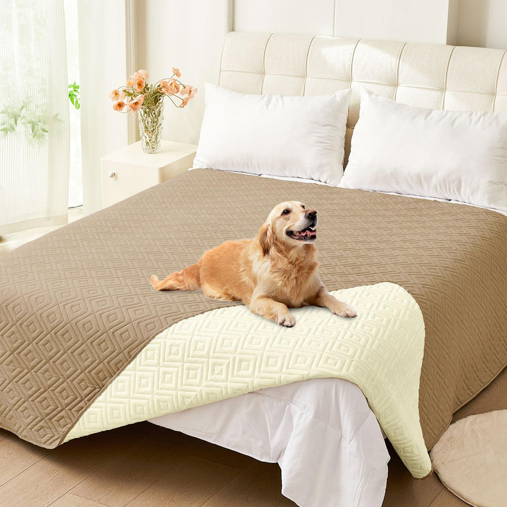 hyha Waterproof Reversible Dog Blanket, Pet Blanket for Sofa Couch