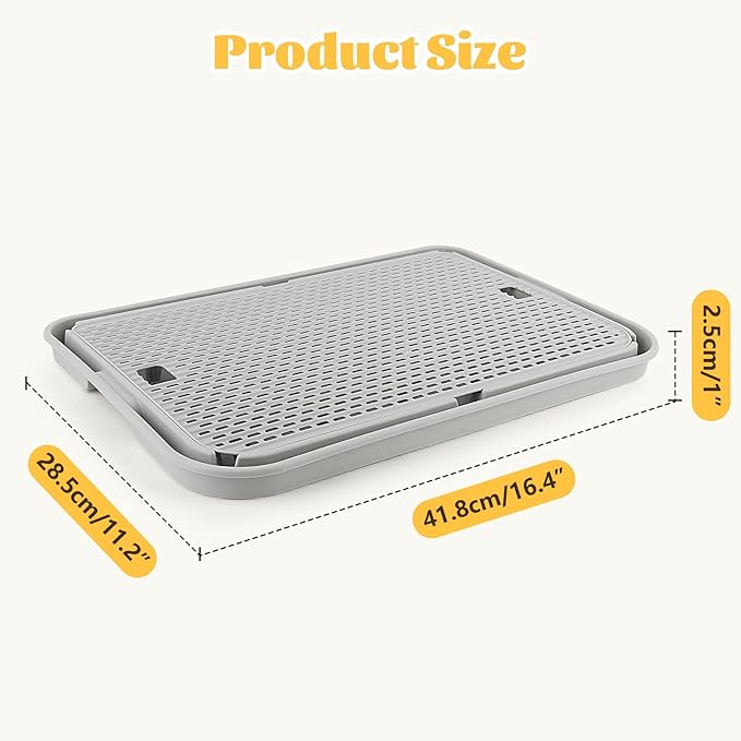 Cat Litter Box Step, Large Cat Step Ramp with Filter Function, Grey