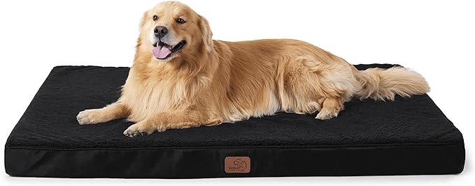 Bedsure XL Dog Beds Large Sized Dog -Comfy Flat Extra Large Pet Beds with Removable Washable Cover, Orthopedic Egg Crate Foam Mat, Suitable for Pet Up to 100 lbs