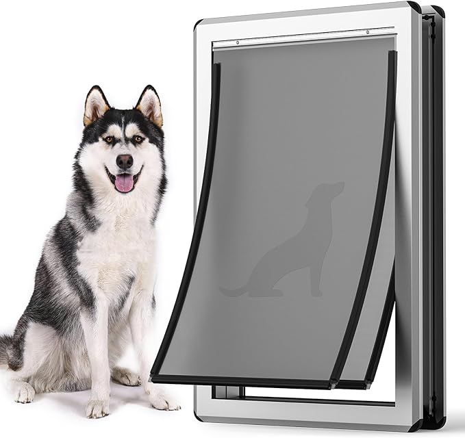 Full Seal-Flaps Dog Door, Aluminum Frame