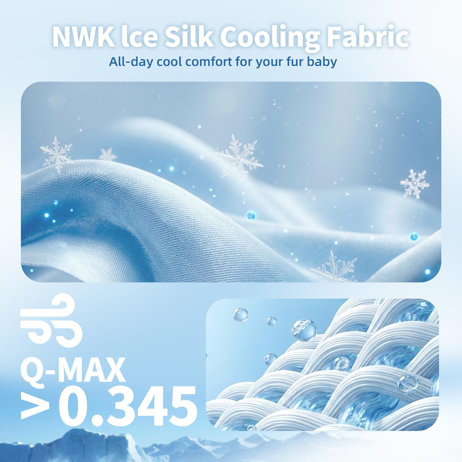 NWK Pack of 4 Pet Cooling Mat Q-Max>0.345 for Dogs & Cats (Green Fruit, L)