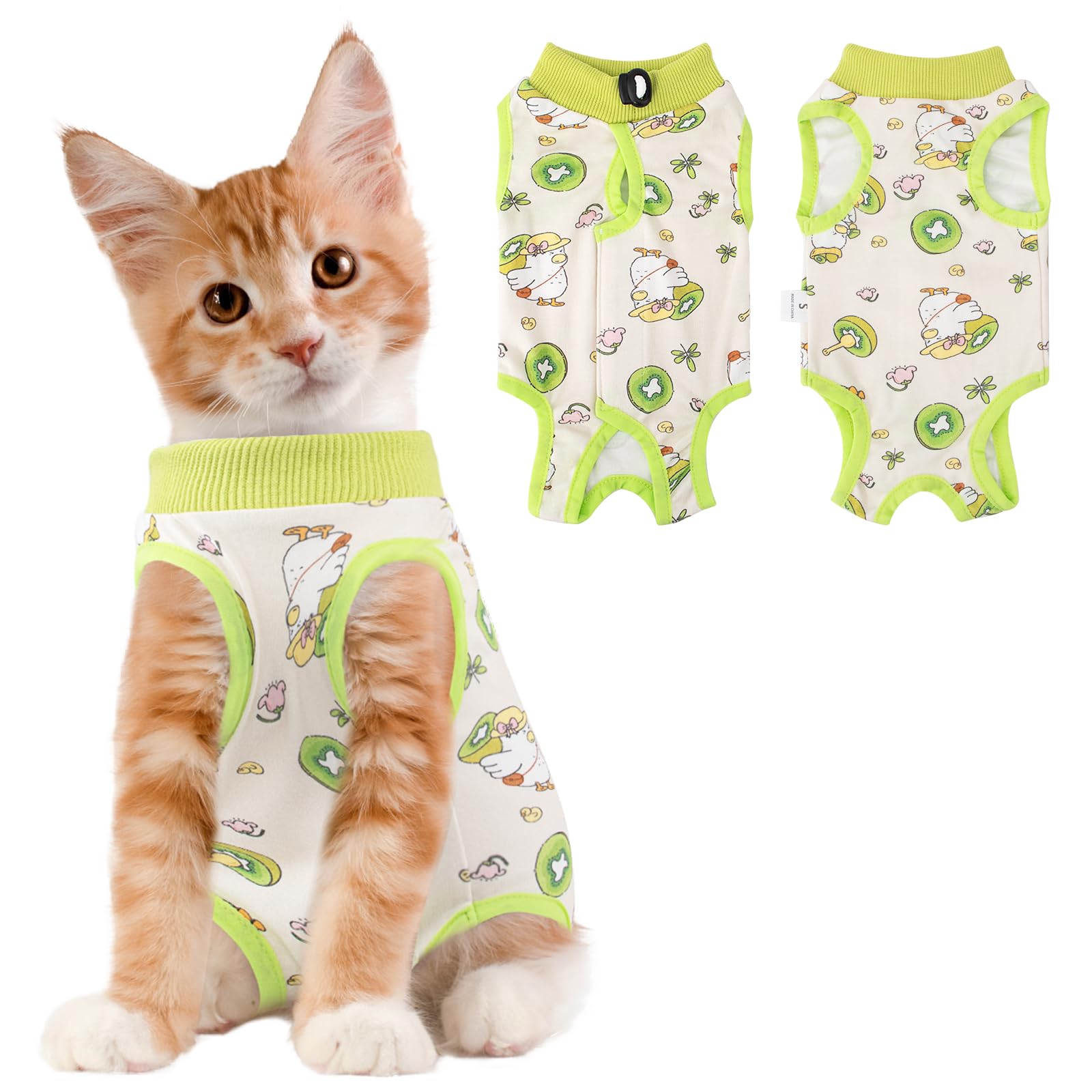 Cat Recovery Suit Female, Breathable Cat Onesie After Surgery Female for Abdominal Wounds or Skin Diseases, Surgery Recovery Suit Kitten Onesie After Spay Wear Anti Licking