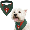 FUAMEY Christmas Dog Bandanas Xmas Holiday Dogs Collar with Bow Tie