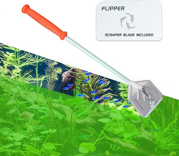 FL!PPER Platinum Aquarium Hand Scraper for Glass and Acrylic Tanks - 18"