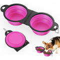 Pawaboo 2-in-1 Collapsible Dog Bowls, 180° Flip Over Dual Puppy Bowls