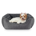 JOEJOY Rectangle Dog Bed for Large Medium Small Dogs - Washable Orthopedic Sofa Bed, Soft Breathable Puppy & Pet Cuddler, Durable Calming Dog Bed with Anti-Slip Bottom, Multiple Sizes, Beige