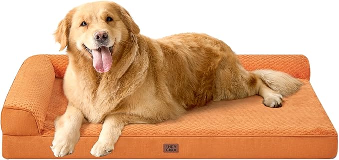 EHEYCIGA XL Dog Bed Memory Foam for Crate, Extra Large Dog Bed Orthopedic with Washable Removable Cover, Waterproof Pet Sofa Couch XLarge Size Dogs, 41x27x6.5