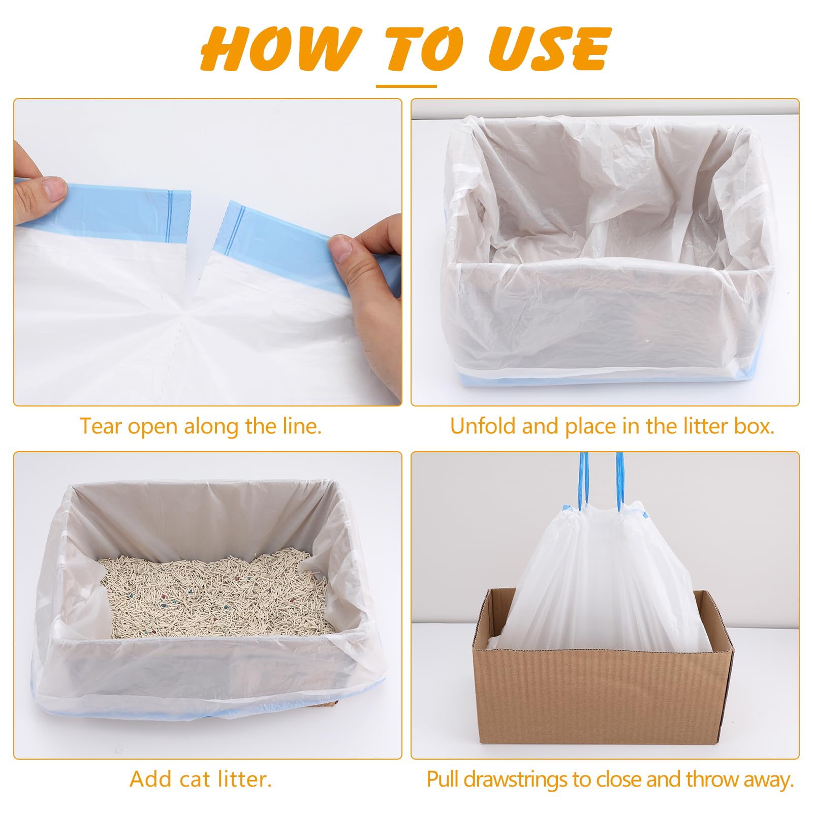 120 Cat Litter Bags Compatible with Litter Robot 3/4/5