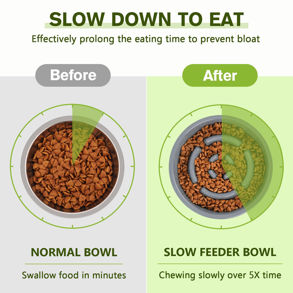 Pecute Slow Feeder Dog Bowls to Slow Down Eating, Dog Slow Feeder Bowl