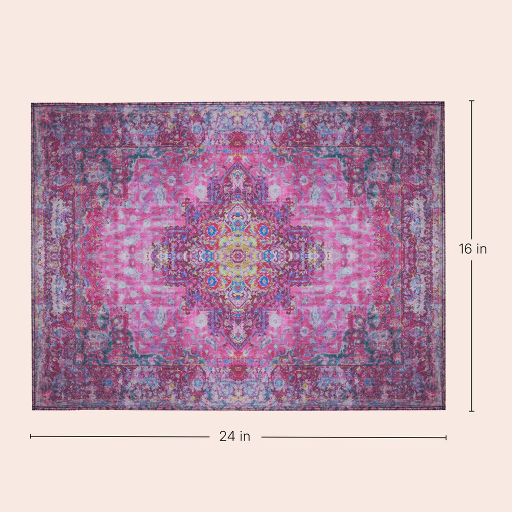 Lovewag Pet Feeding Mat for Cats & Dogs, Mystic Fuchsia, 16x24, 2 Pack