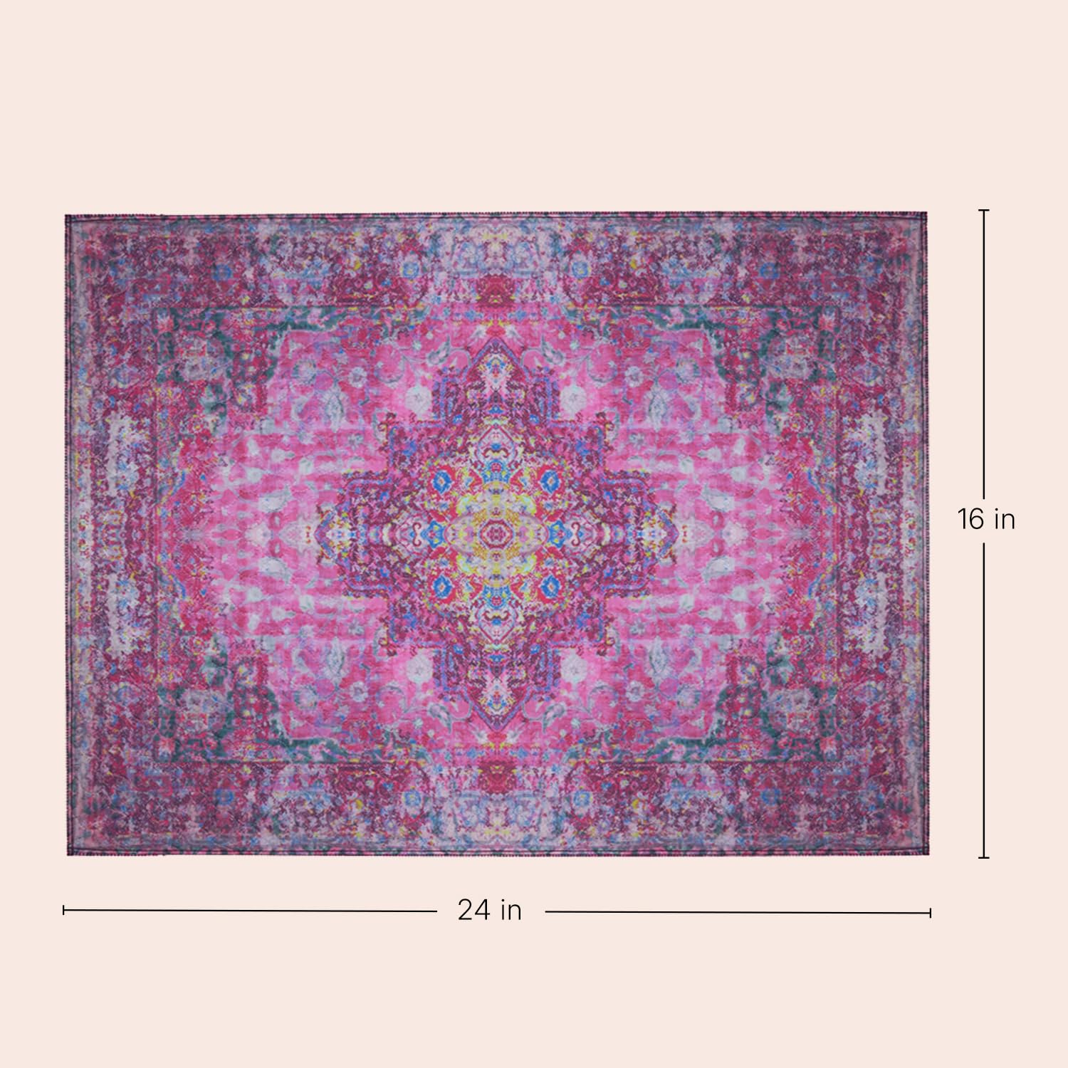 Lovewag Pet Feeding Mat for Cats & Dogs, Mystic Fuchsia, 16x24, 2 Pack
