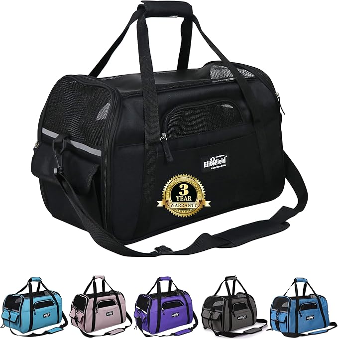 EliteField Soft-Sided Pet Carrier for Cats & Small Dogs (3-Year Warranty)