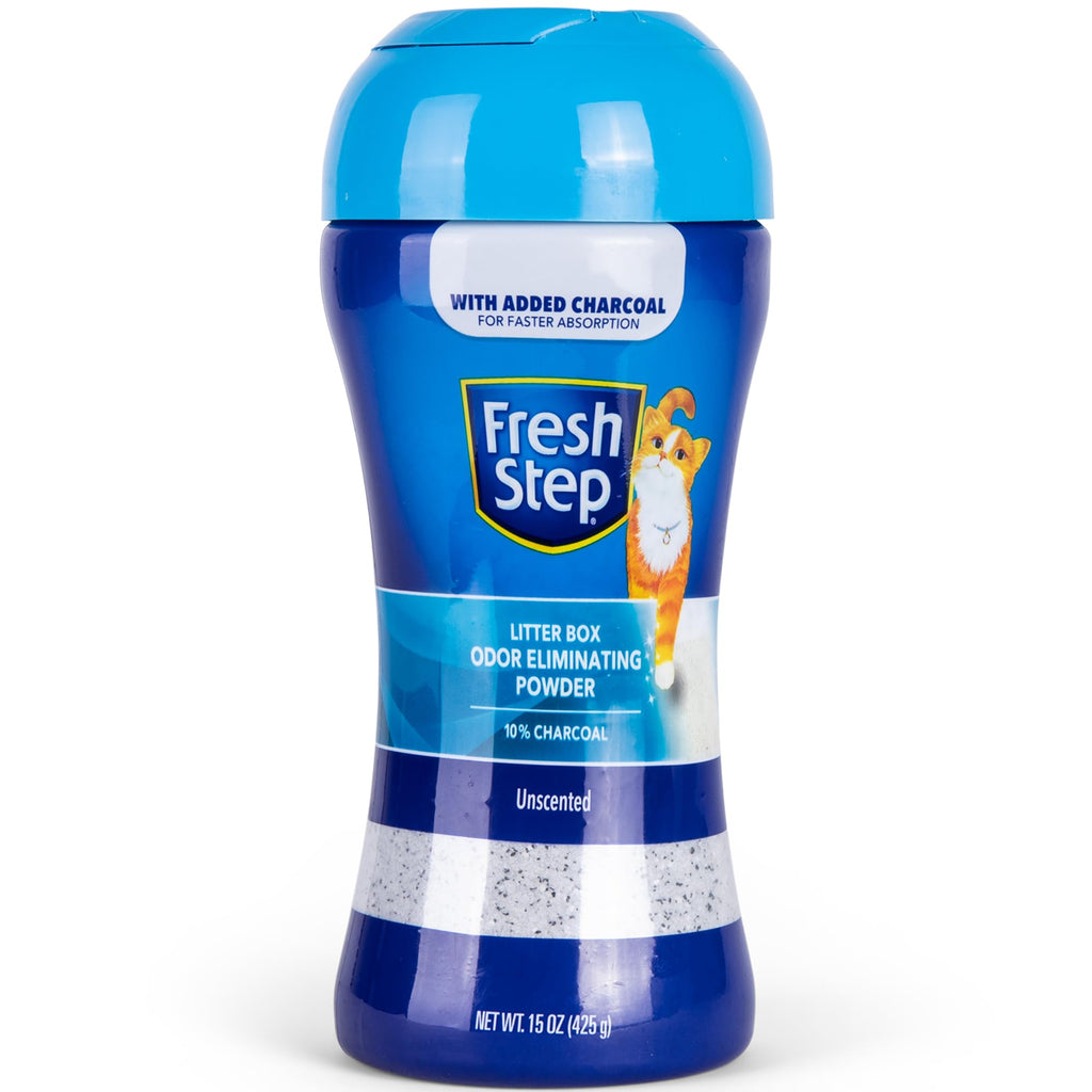 Fresh Step Charcoal Odor Eliminating Cat Litter Box Powder, 15 Oz