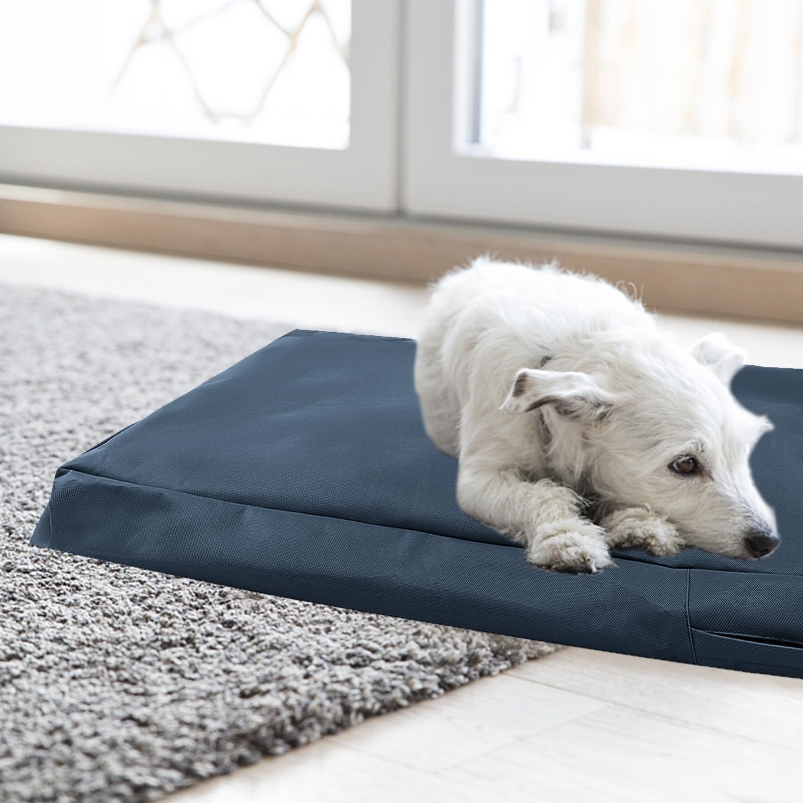 Waterproof Dog Bed Cover Replacement for 42 Inch Wire Crates, Heavy Duty Oxford Fabric Pet Bed Sleeve with Zipper, Washable & Durable Mattress Protector for Puppy, 40" L x 27" W x 4" H (Cover Only)