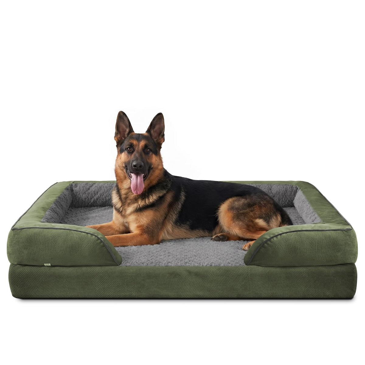 INVENHO Orthopedic Medium Dog Dogs, Egg-Crate Foam Dog Couch with Washable Removable Cover, Waterproof Lining and Nonskid Bottom