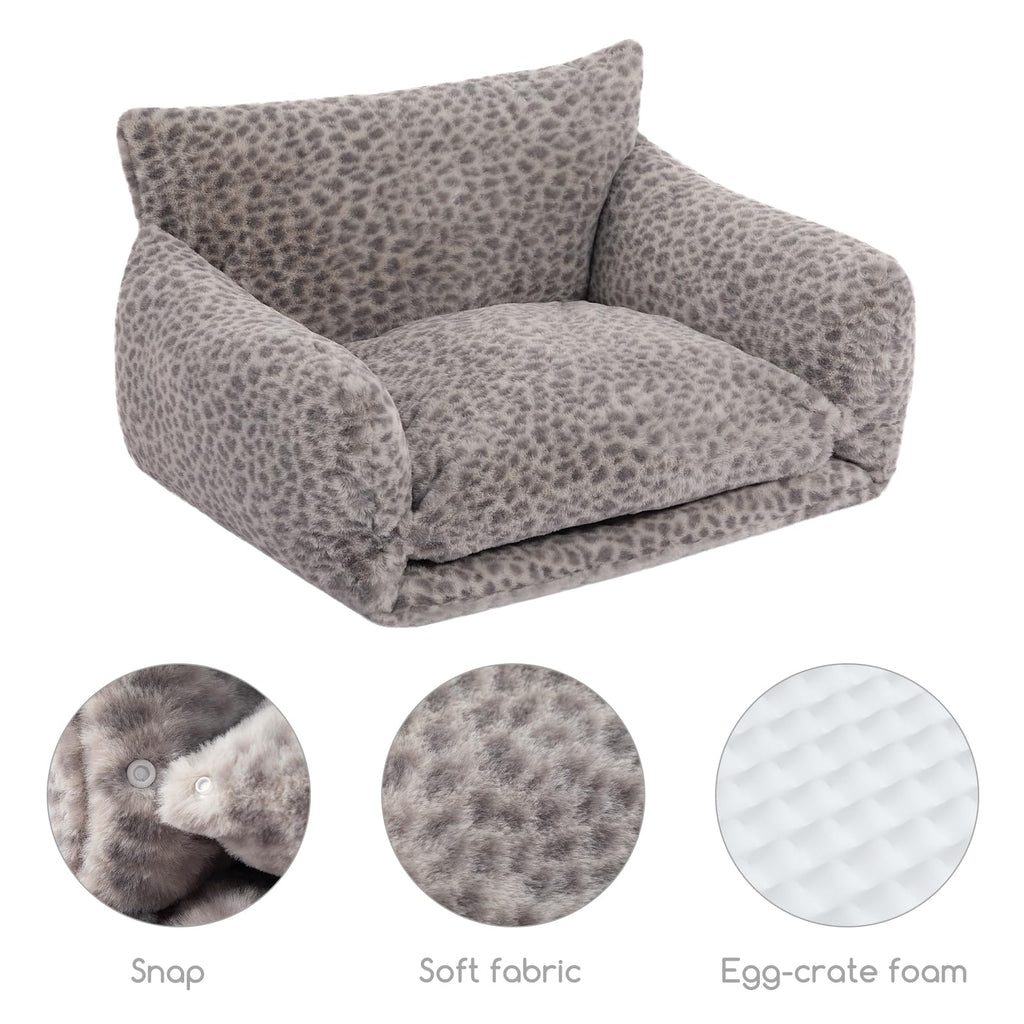 Hollypet Cat Bed Small Dog Orthopedic Couch Beds for Pets up to 20 lbs