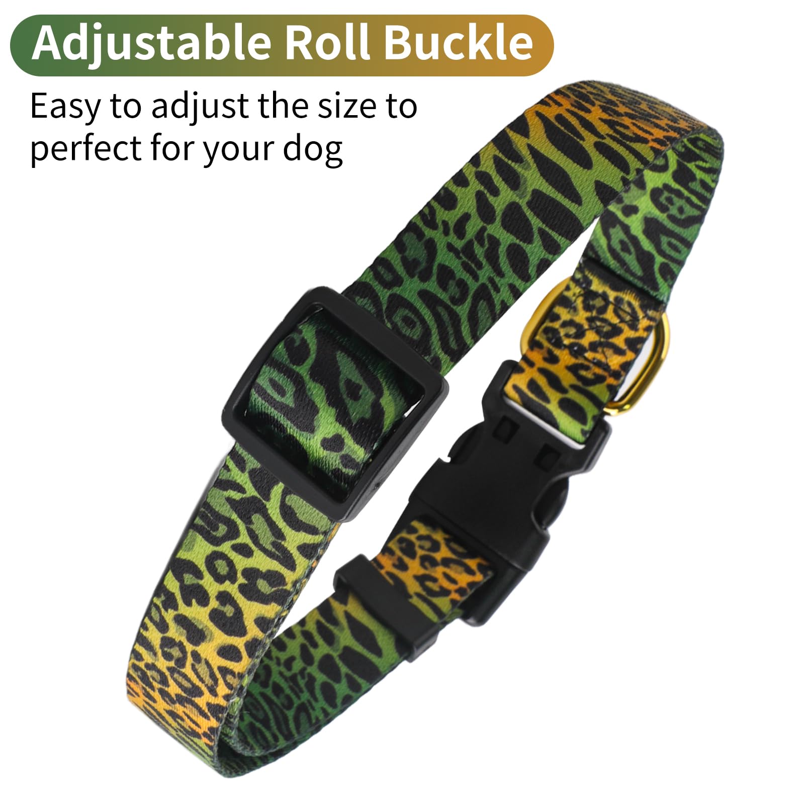 QQPETS Adjustable Soft Dog Collar: Print Flower Pink Multicolor Cute Patterns for XS Small Medium Large Pet Girl Boy Puppy Walking Running Training